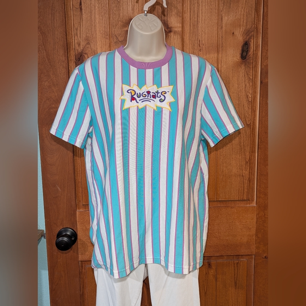Nickelodeon Blue and Purple Short Sleeve Tee